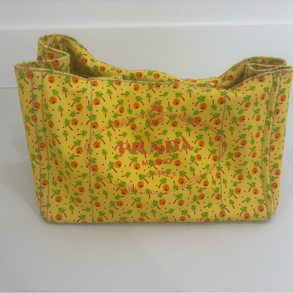 Prada Yellow Floral Women's Bag